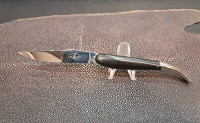 Couteau Forge de Laguiole édition limitée n°10 – Ébène – Lame T12 miroir – Design Gavoille – Forge de Laguiole