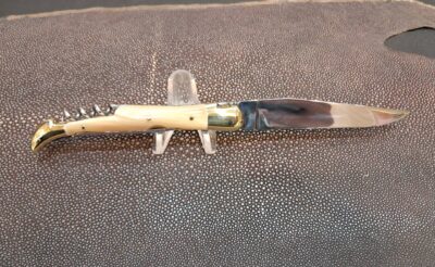 Laguiole 3 pièces Forge de Laguiole – Corne blonde – Lame XC75 – Modèle Berger de l’Aubrac