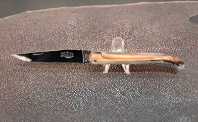 Laguiole 12 cm “Alchimie” – Bois de genévrier & époxy – Plein manche – Forge de Laguiole